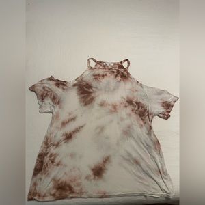 American eagle tie dye cut out shoulder flowy top ONE SIZE